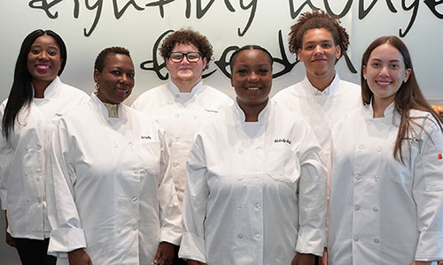 The Second Harvest Culinary Training Program is a 16-week continuing education opportunity offering adults facing barriers to employment with the culinary and life skills training needed to pursue a full-time sustainable career in the food industry.